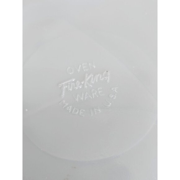 Fire King Delphite Serving Tray 11" long 3-section plate gold trim vtg midcentur - Picture 6 of 11